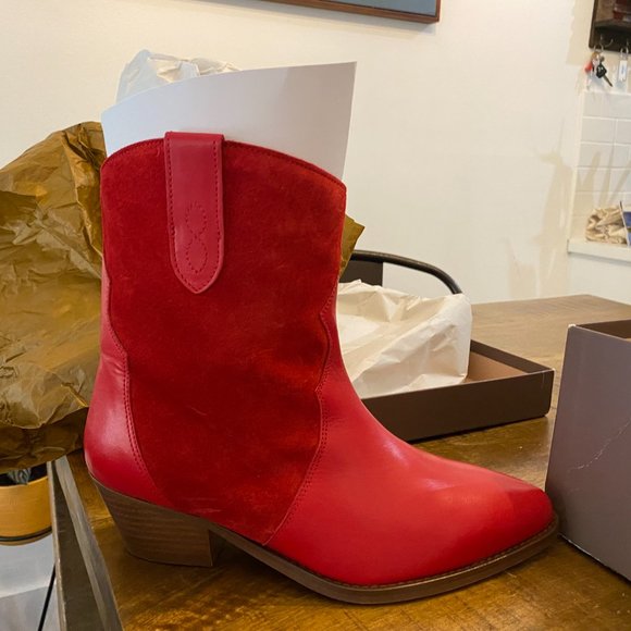 Jolene Rosso Leather Ankle Boot from Duo Boot - Picture 3 of 6